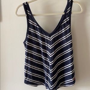 Hollister Blue/White striped tank top